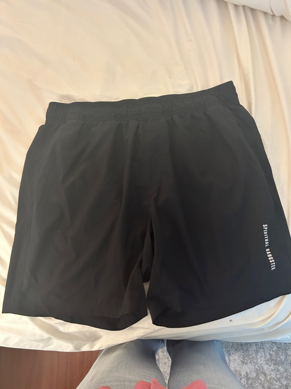 Spiritual Gangster Black Athletic Running Shorts